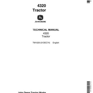 John Deere 4320 Tractor Technical Manual TM1029
