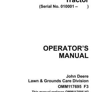 John Deere 455 Lawn Garden Tractor Operator Manual OMM117695F3