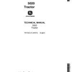 John Deere 5020 Row Crop Tractor Technical Manual TM1022