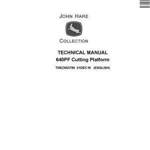 John Deere 640PF Cutting Platform Technical Manual TM5ZN53786