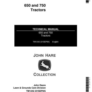 John Deere 650 750 Tractor Technical Manual TM1242