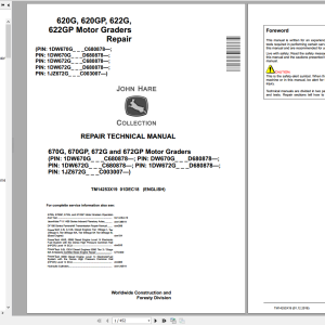 John Deere 670G 670GP 672G 672GP Repair Technical Manual TM14253X19
