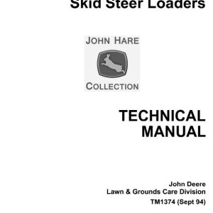 John Deere 675 675B Skid Steer Loader Technical Manual TM1374