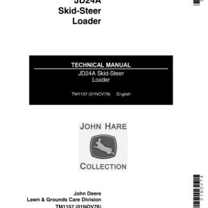 John Deere JD24A Skid Steer Loader Technical Manual TM1157