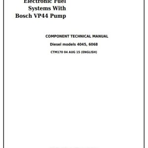 John Deere PowerTech 4.5L 6.8L Diesel Engine Component Technical Manual CTM170