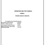 John Deere 650DLC Excavator Diagnostic Operation Test Manual TM10008