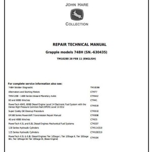 John Deere 748H Grapple Skidder Repair Technical Manual TM10288