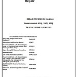 John Deere 450J 550J 650J Crawler Dozer Repair Technical Manual TM10294