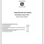 John Deere 3754D Road Builder Diagnostic Operation Test Manual TM10334