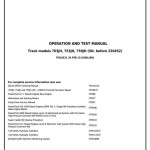 John Deere 703JH 753JH 759JH Track Harvester Diagnostic Operation Test Manual TM10521