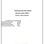 John Deere 190DW Wheeled Excavator Diagnostic Operation Test Manual TM10542