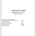 John Deere Skid Steer Compact Track Loader 313 315 CT315 Operation Test Manual TM10605
