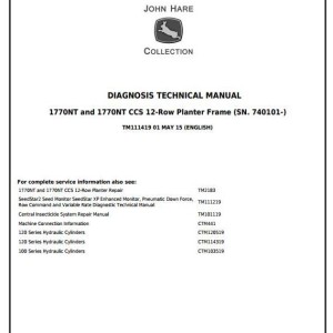 John Deere 1770NT 12-Row Planter Frame Diagnostic Technical Manual TM111419