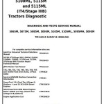 John Deere 5075M 5085M 5100M 5100MH 5100ML 5115M 5115ML Tractor Diagnosis Test Service Manual TM116519