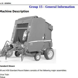 John Deere 449 459 Standard Hay and Forage Round Balers Technical Manual TM121019