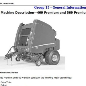 John Deere 469 569 Premium Hay Forage Round Balers Technical Manual TM121319