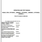 John Deere 350GLC Excavator Diagnostic Operation Test Manual TM12173