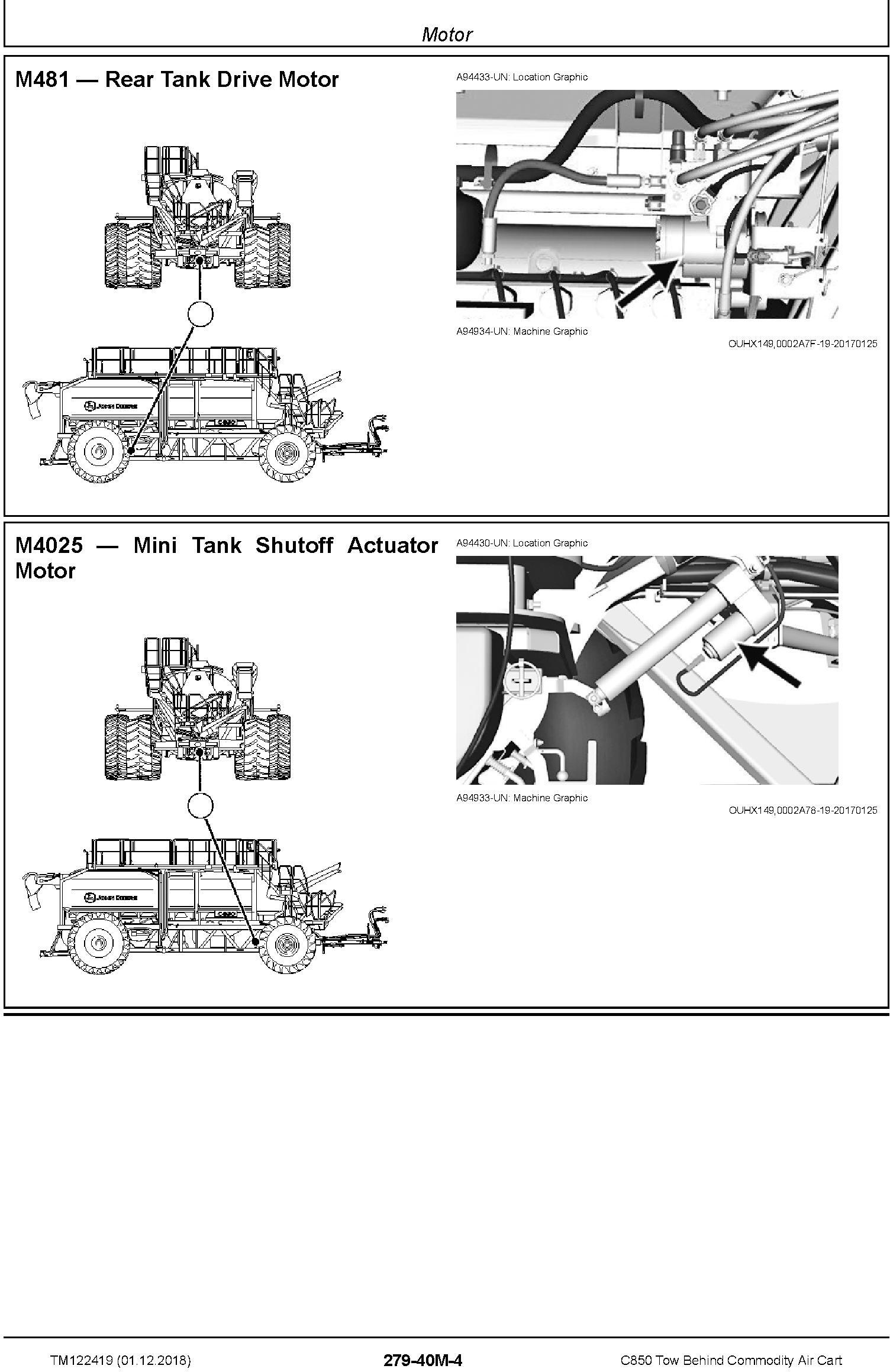 John Deere C850 Tow Behind Commodity Air Cart Diagnostic Technical ...