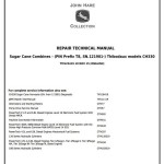 John Deere CH330 Sugar Cane Harvester Thibodaux Repair Technical Manual TM123419