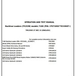 John Deere 710K Backhoe Loader Operation Test Manual TM12505