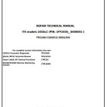John Deere 245GLC Excavator Repair Technical Manual TM12663