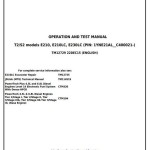 John Deere E210 E210LC E230LC Excavator Diagnostic Operation Test Manual TM12729