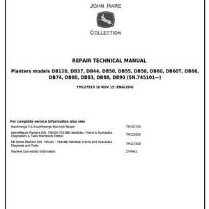 John Deere Bauer DB Series Planter Repair Technical Manual TM127819