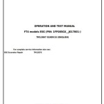 John Deere 85G Excavator Diagnostic Operation Test Manual TM12867