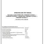 John Deere 803MH 853MH Tracked Harvester Diagnostic Operation Test Manual TM13149X19