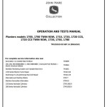 John Deere 1700 1710 1720 1730 1750 1780 Integral Planter Frame Diagnostic Operation Test Manual TM135919