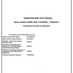 John Deere 1050K Crawler Dozer Diagnostic Operation Test Manual TM13601X19