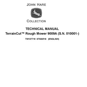 John Deere 9009A TerrainCut Rough Mower Technical Manual TM137719