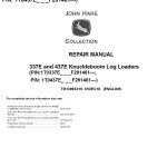 John Deere 337E 437E Knuckleboom Log Loader Repair Manual TM13993X19