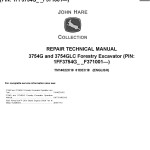 John Deere 3754G 3754GLC Forestry Excavator Repair Technical Manual TM14022X19