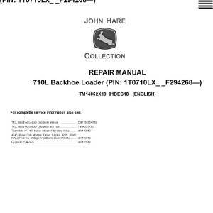 John Deere 710L Backhoe Loader Repair Technical Manual TM14052X19