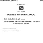 John Deere 844K-III AH 844K-III 4WD Loader Operation Test Technical Manual TM14158X19
