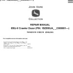 John Deere 850J-II Crawler Dozer Operation Test Repair Manual TM14281X19