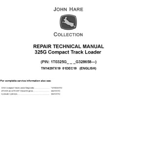 John Deere 325G Compact Track Loader Repair Technical Manual TM14297X19