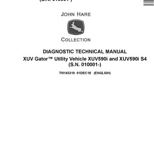 John Deere XUV590i XUV590i S4 Gator Utility Vehicle Diagnostic Technical Manual TM143219