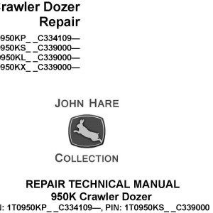 John Deere 950K Crawler Dozer Repair Technical Manual TM14360X19