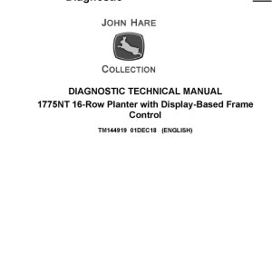 John Deere 1775NT 16-Row Planter Diagnostic Technical Manual TM144919