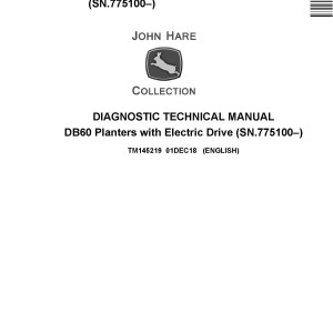 John Deere DB60 Planter Diagnostic Technical Manual TM145219