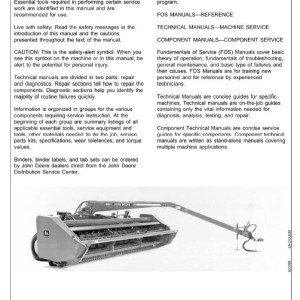 John Deere Mower Conditioner 1600 Technical Manual TM1474