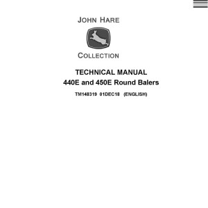 John Deere 440E 450E Round Balers Technical Manual TM148319