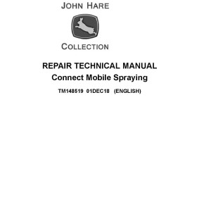 John Deere Connect Mobile Spraying Repair Technical Manual TM148519