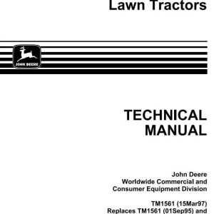 John Deere STX38 STX46 STX30D Lawn Tractor Technical Manual TM1561