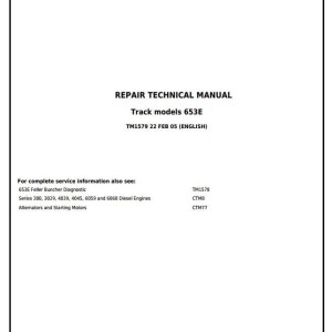 John Deere 653E Feller Buncher Repair Technical Manual TM1579