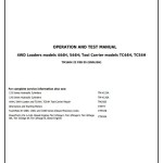 John Deere 444H 544H 4WD TC44H TC54H Loader Tool Carrier Diagnostic Operation Test Manual TM1604