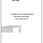 John Deere 8100T 8200T 8300T 8400T Tractor Diagnosis Test Service Manual TM1622