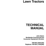 John Deere LT133 LT155 LT166 Lawn Tractor Technical Manual TM1695